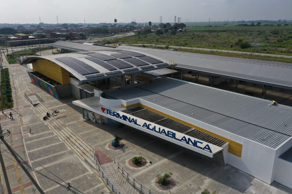 Foto aérea de la terminal aguablanca