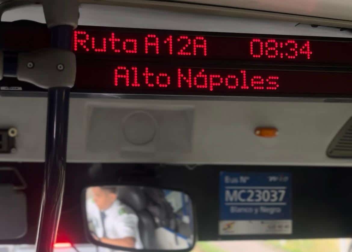 Foto en la cual se ve el lúmino de la ruta A12A.